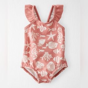 Nwt Swimsuit Baby Seashell Print Recycled Swimsuit size 12M